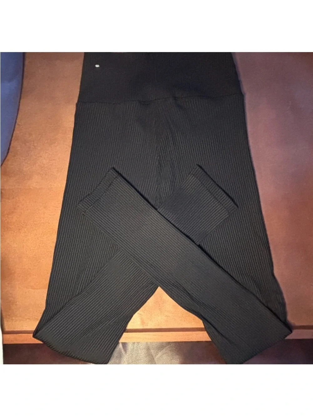 Aeropostale Black Ribbed High-Waist Leggings